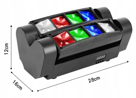 MULTIEFEKT ŚWIETLNY LED RUCHOMA GŁOWA RGBW SPIDER STROBO LASER Kod producenta Spider MKII Turbo