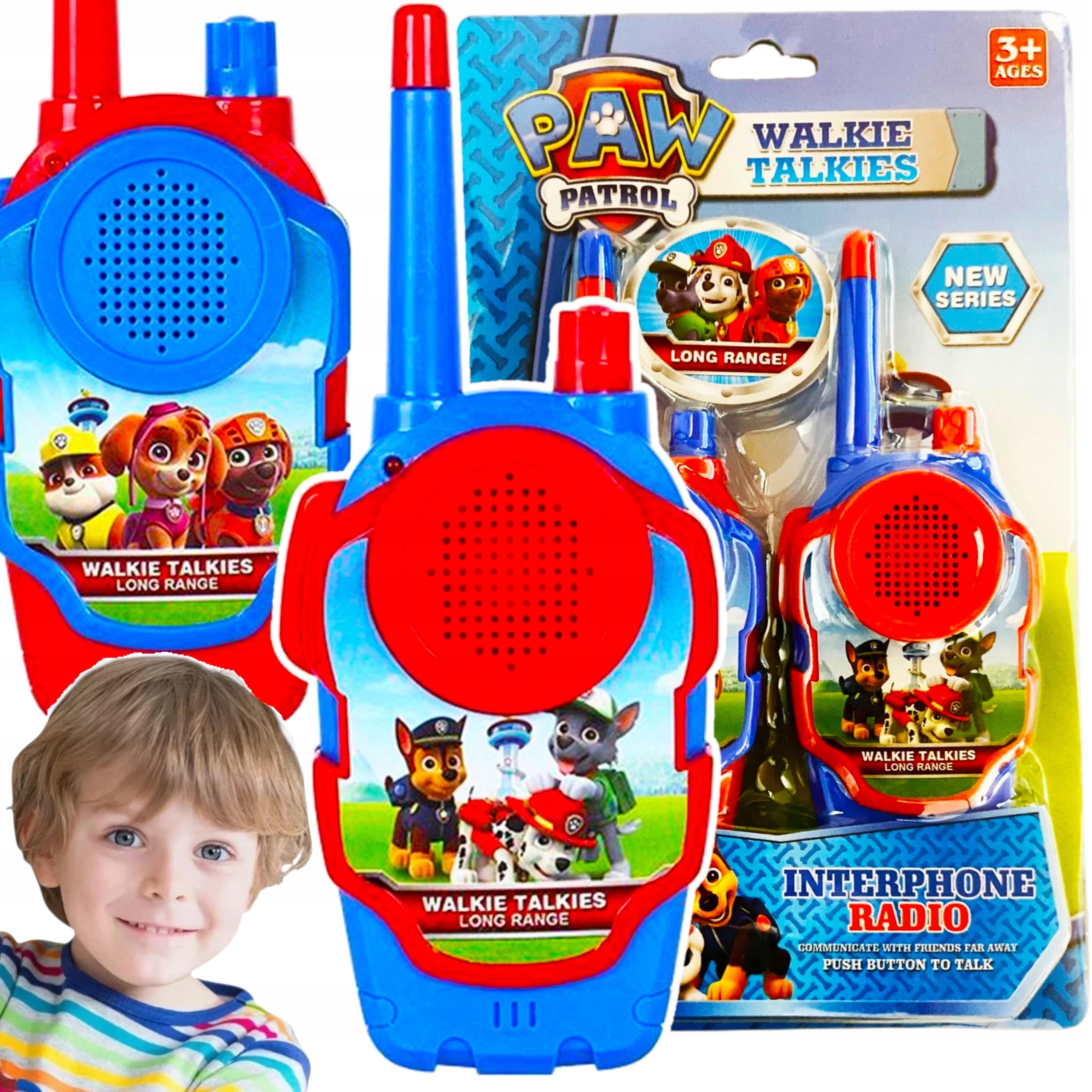 WALKIE TALKIE PSI PATROL ŁOKI TOKI KRÓTKOFALÓWKI DWIE SŁUCHAWKI DO ZABAWY
