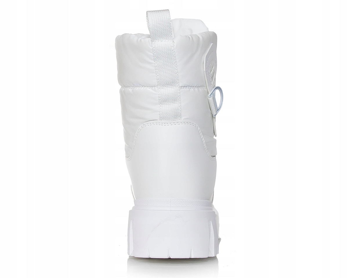 BUTY ZIMOWE obuwie Trapery na platformie Ocieplane zima Śniegowce damskie Kolor biały