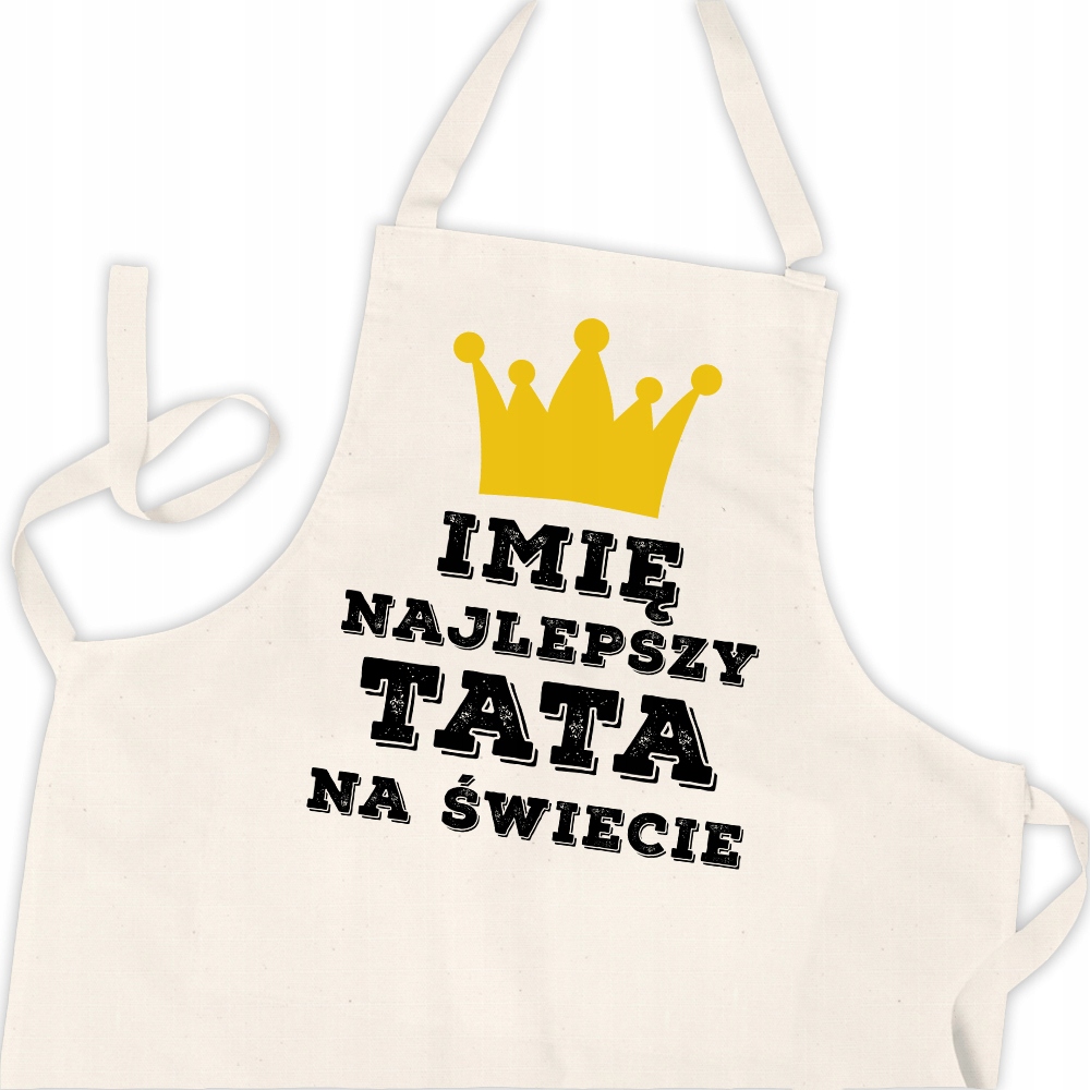 

Fartuch Kuchenny Beżowy Dla Taty Imię Wz