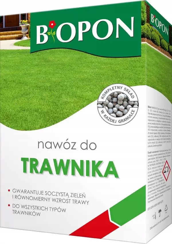 

Biopon Nawóz do trawnika równomierny wzrost trawy