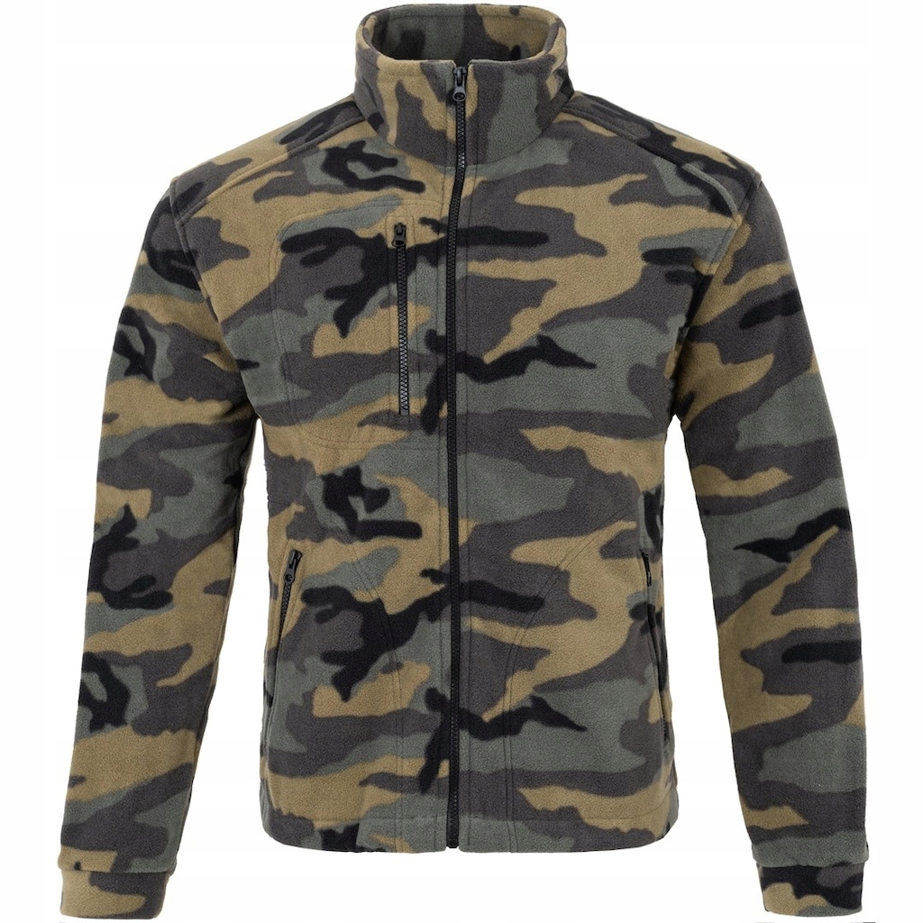 Fleecová Mikina vojenská taktická mikina fleecová bez kapuce maskáčový Camouflage 5XL