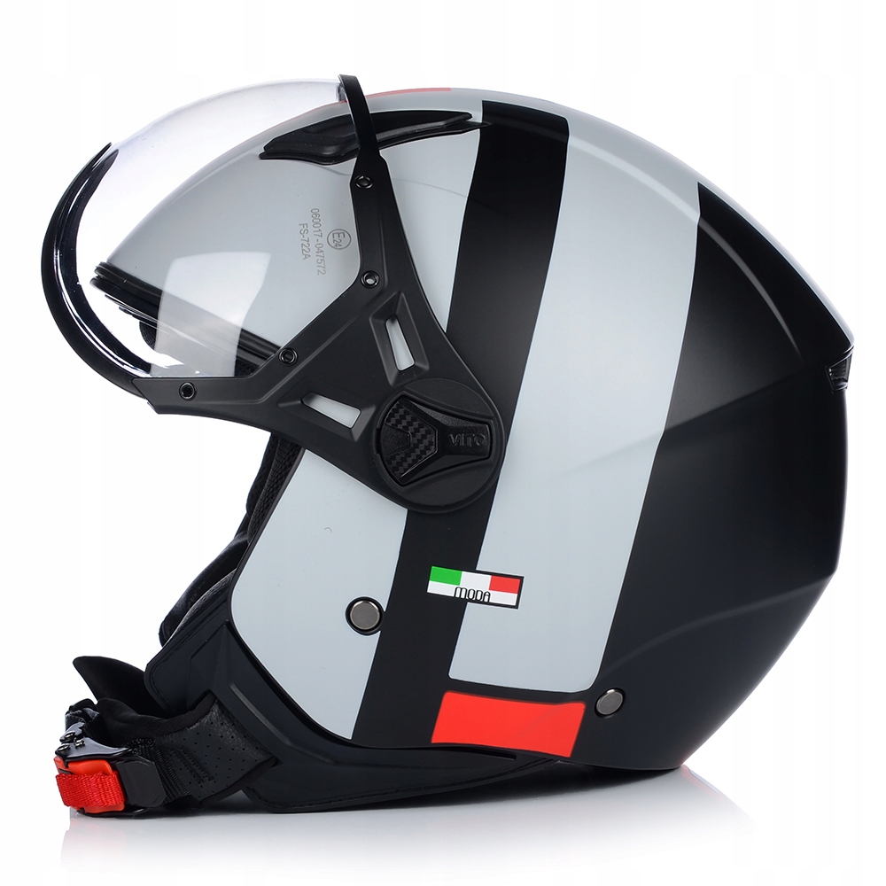 KASK MOTOCYKLOWY OTWARTY | VITO MODA MATT | SKUTER CHOPPER ECE 22.06 LEKKI Rozmiar L