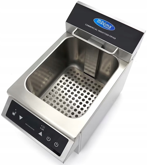 Frytkownica indukcyjna gastronomiczna z kranem 8L 3500W Maxima 09371090
