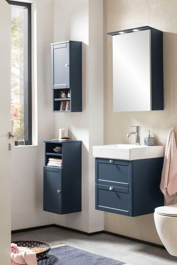 JESPER szafka podwieszana z umywalką, granat, szerokość 50,5 cm Kolor mebla odcienie granatowego