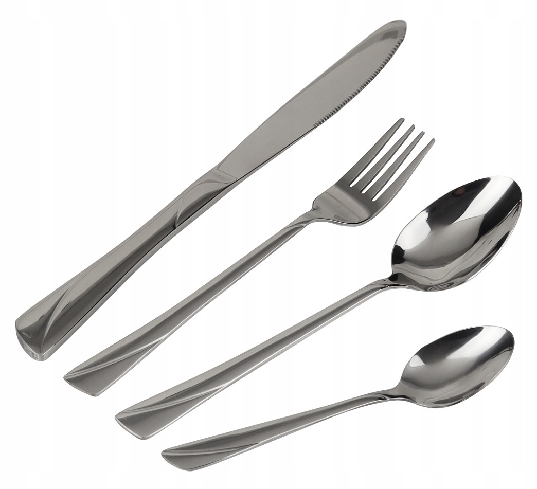 ROSSNER SZTUĆCE ZESTAW SZTUĆCÓW STALOWYCH 24EL SERWIS OBIADOWY NA 6 OSÓB Marka Rossner