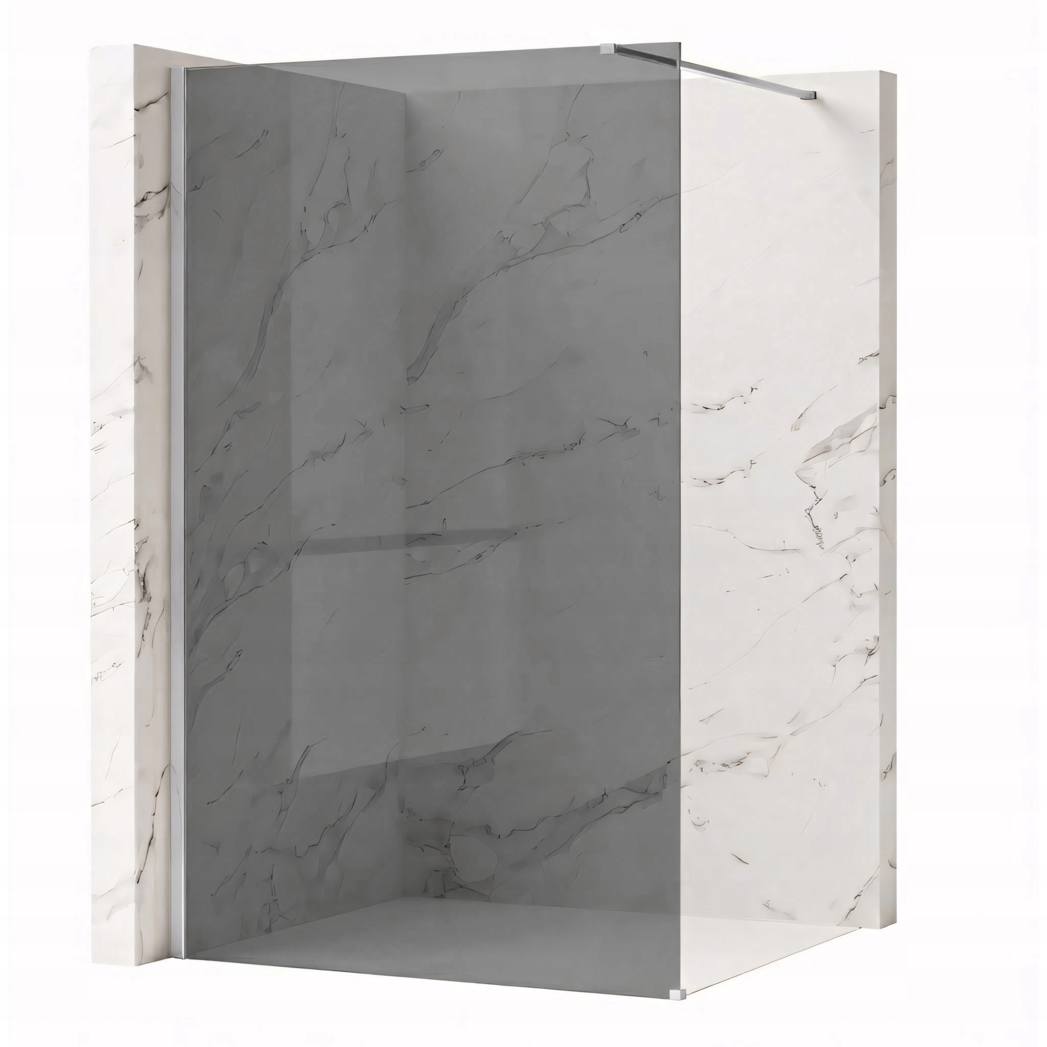 Ścianka Prysznicowa Walk-in Flexi 100 cm Szyba Grey Szara Profil Chrom