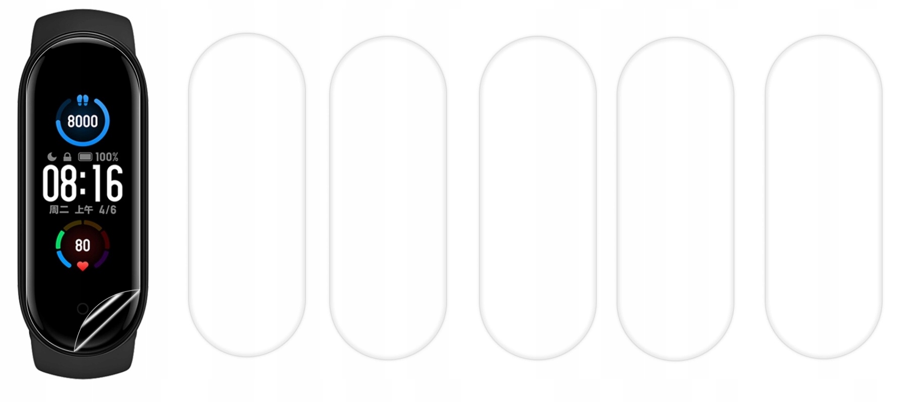 

5 Szt Folia Ochronna Na Ekran Do Xiaomi MI Band 5