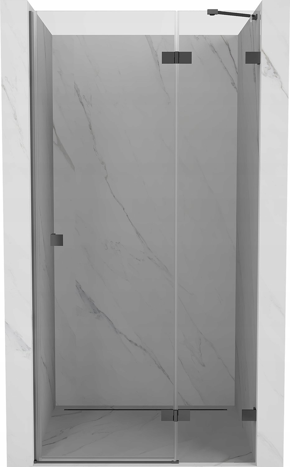 Mexen Lunar Sprchové Dveře 100 cm Pravé Gun Metal Tvrzené Sklo