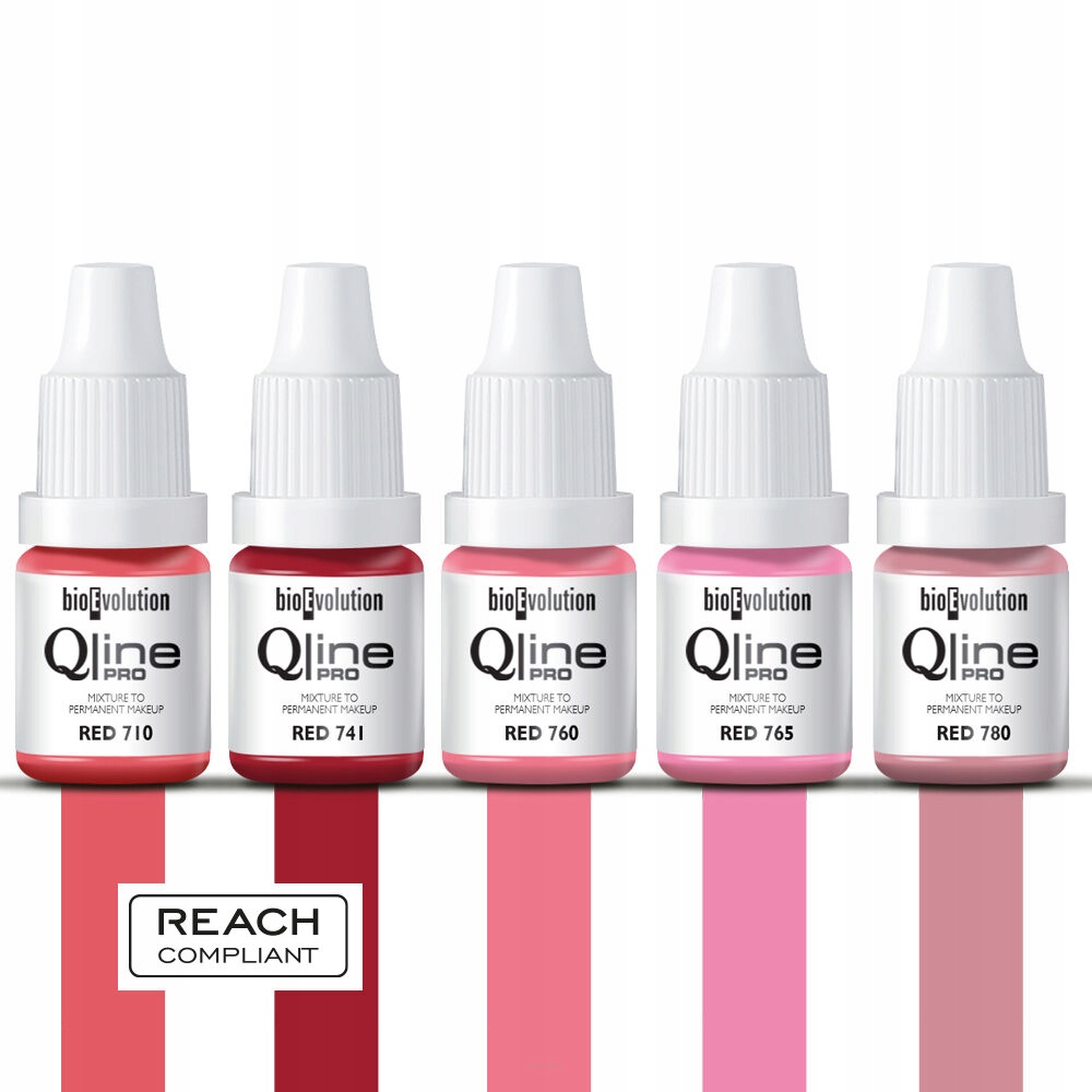 Pigmenty pro permanentní make-up Qline Pro sada Nude 5 ml x 5 ks