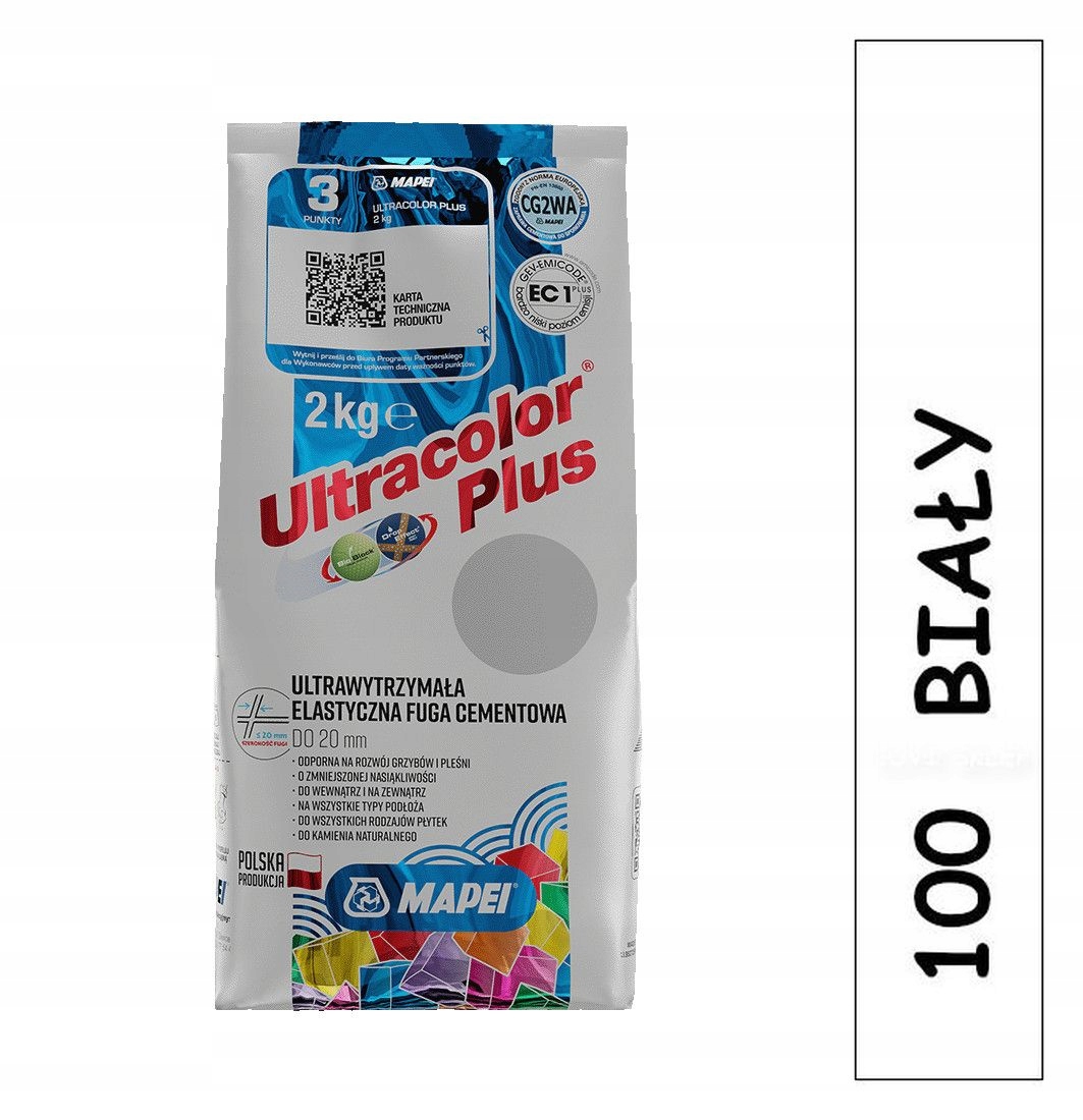 

Mapei Fuga Ultracolor 100 biały 2kg