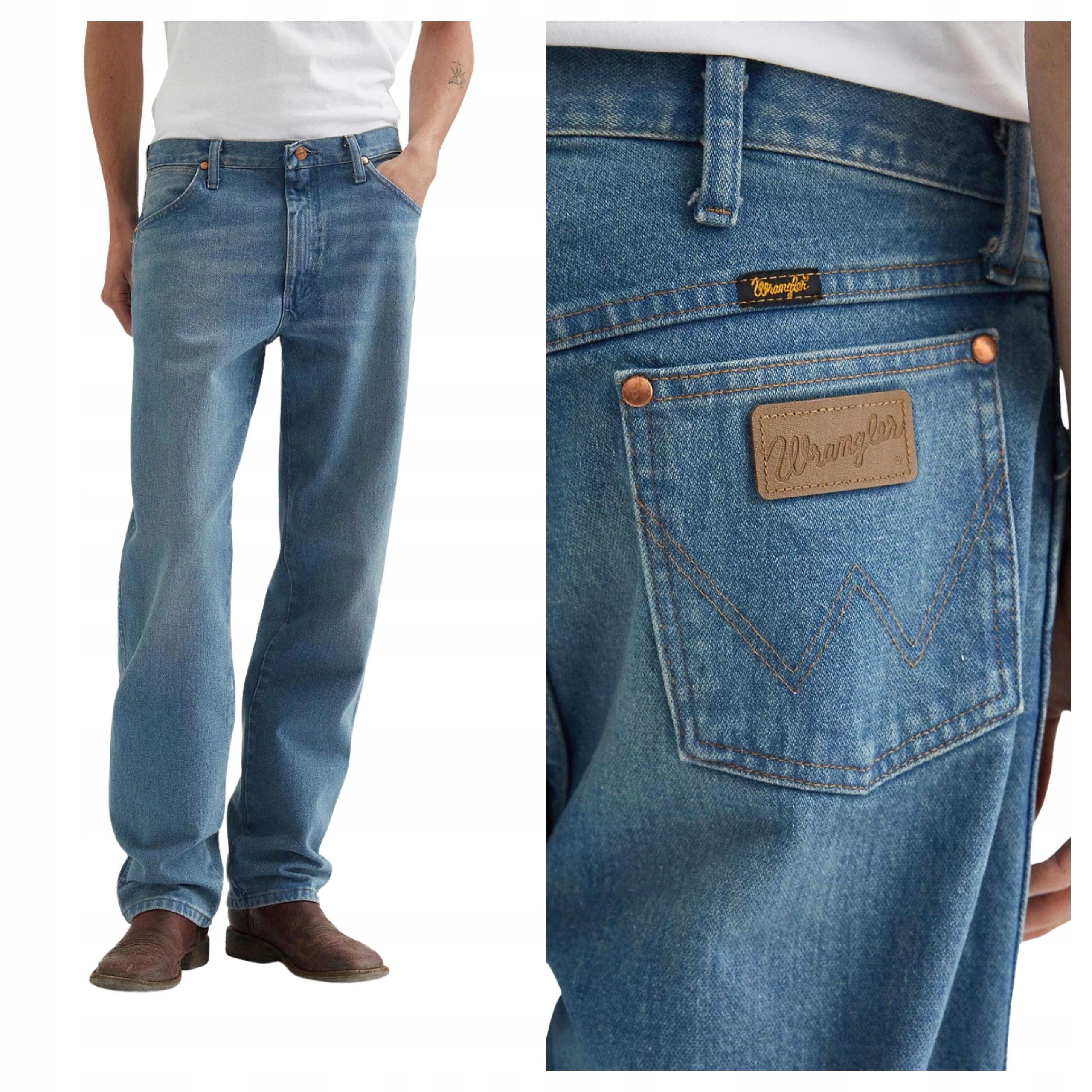 Pánské kalhoty Wrangler 13MWZ Iron Forge Klasické bavlněné Denim W34 L34