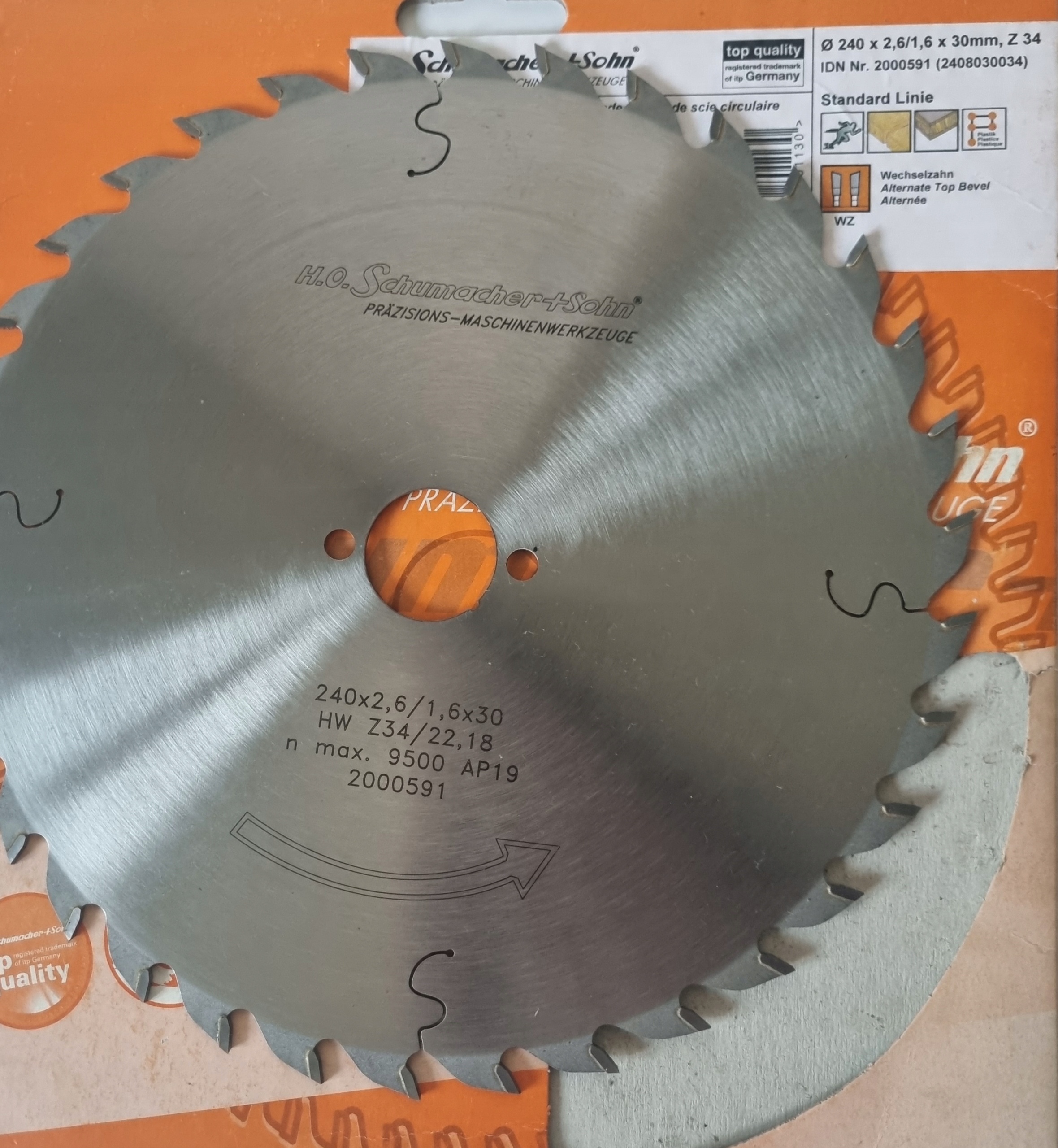 

Schumacher Tarcza pilarska piła 240x30mm 34z Widia