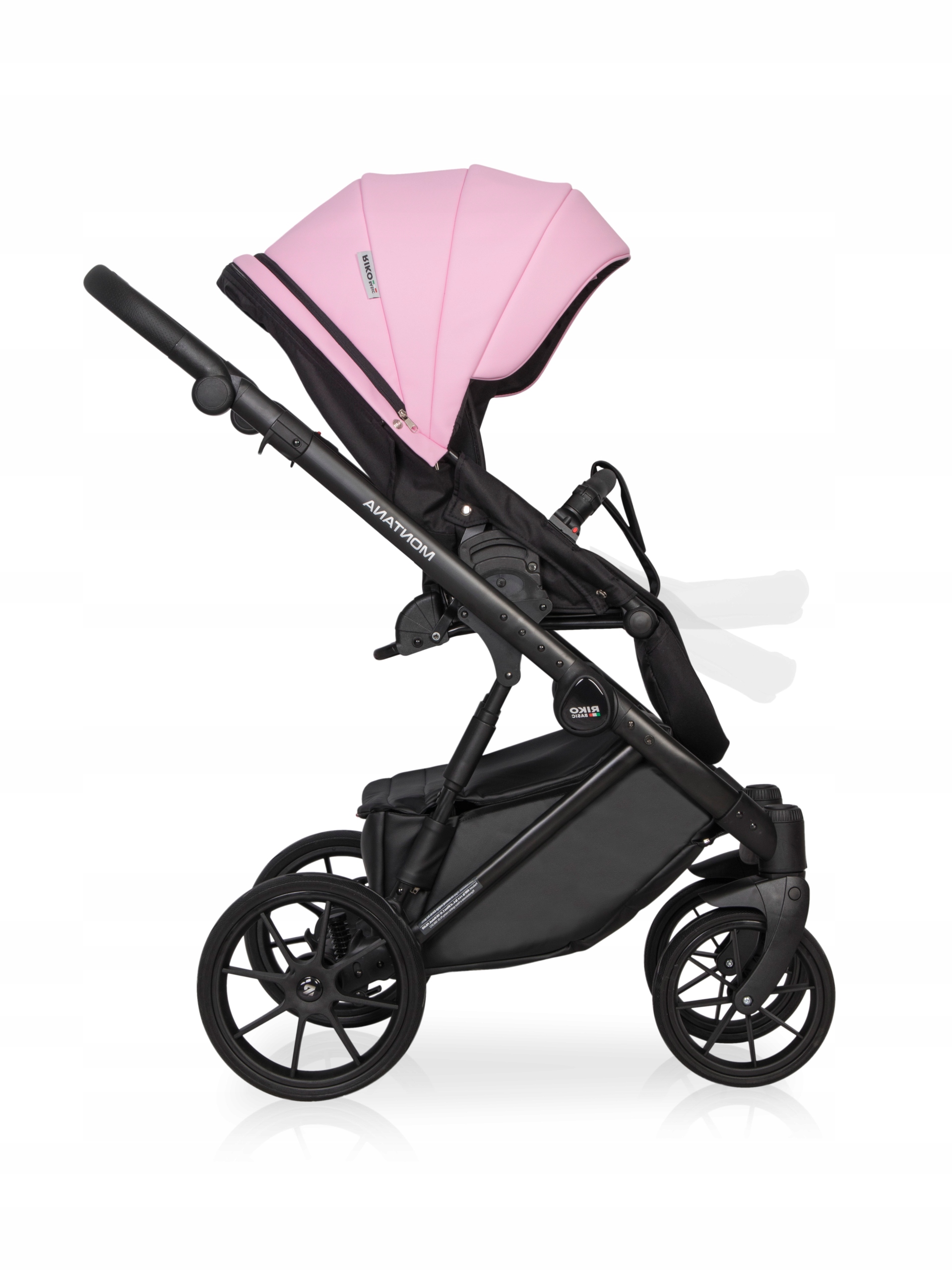 RIKO BASIC MONTANA ECCO WÓZEK DZIECIĘCY 3W1 - KOLOR 14 CANDY Z ADAPTERAMI Waga wózka 14.8 kg