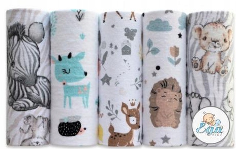 

Pieluszki Flanelowe Kolorowe Pieluchy Premium 5szt