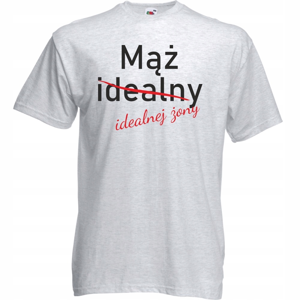 

Koszulka mąż idealnej żony ślub S ash szara