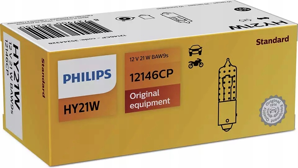 Philips Żarówka HY21W 12146CP 21W BAW9s 1szt