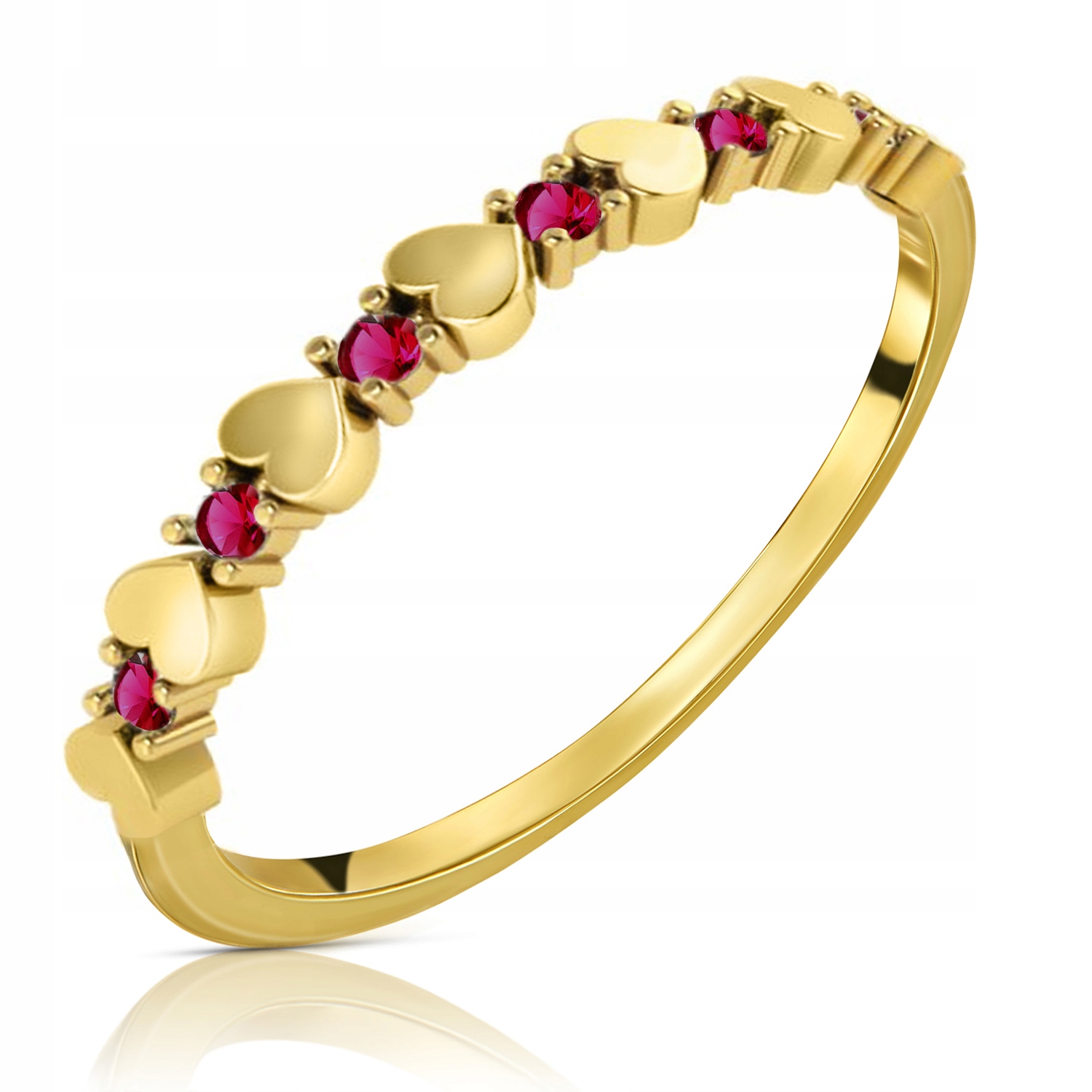 

Złoty Pierścionek Zaręczynowy Serce 333 8K r9