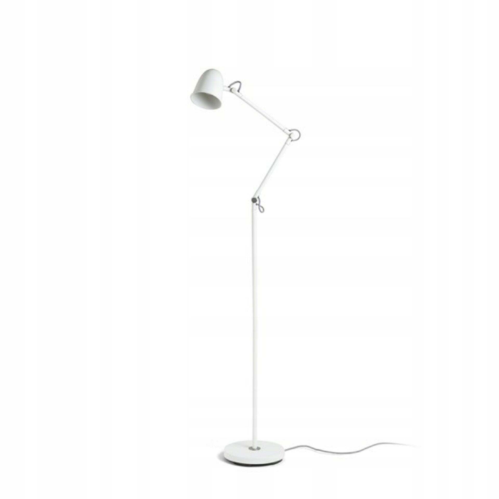 Rendl Danny stojanová lampa bílá/matný nikl, výškově nastavitelná, E14 5W