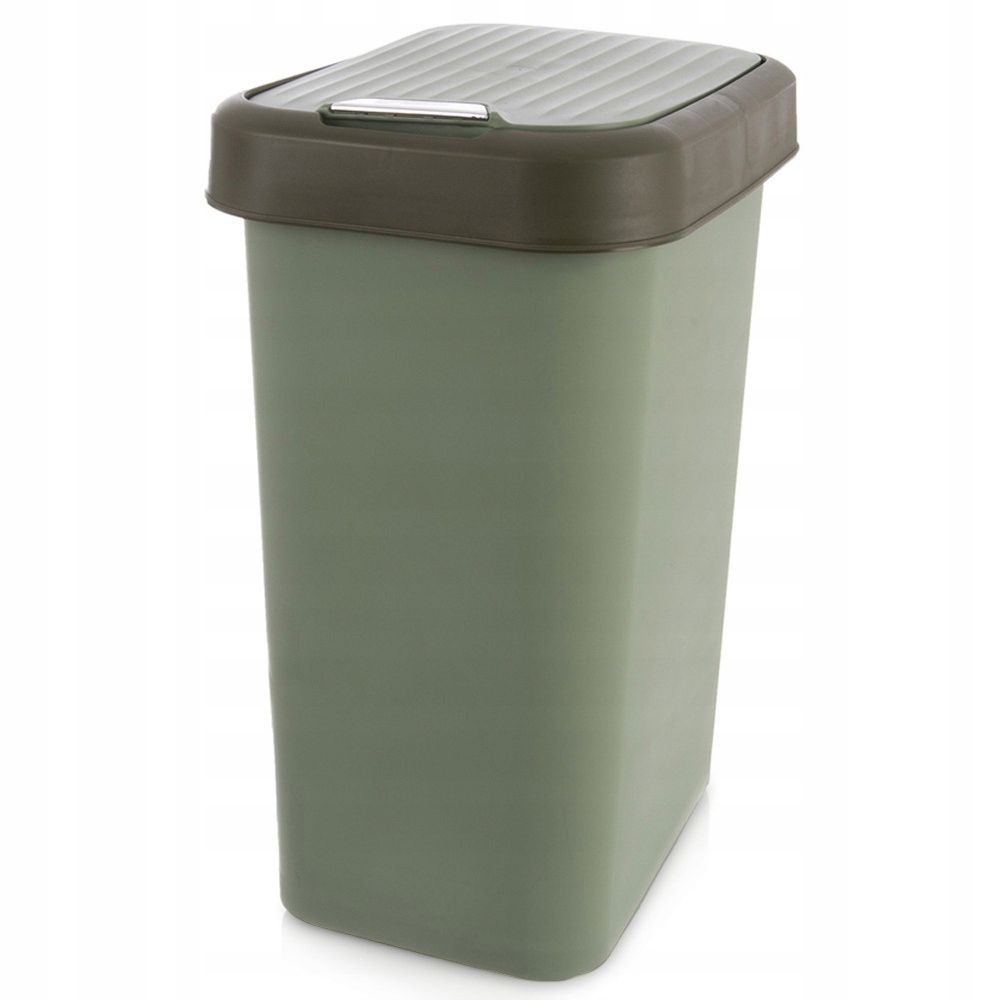 Levně Odpadkový Koš Plastový Zelený Odpadkový Koš S Kuchyňským Víkem 25 L