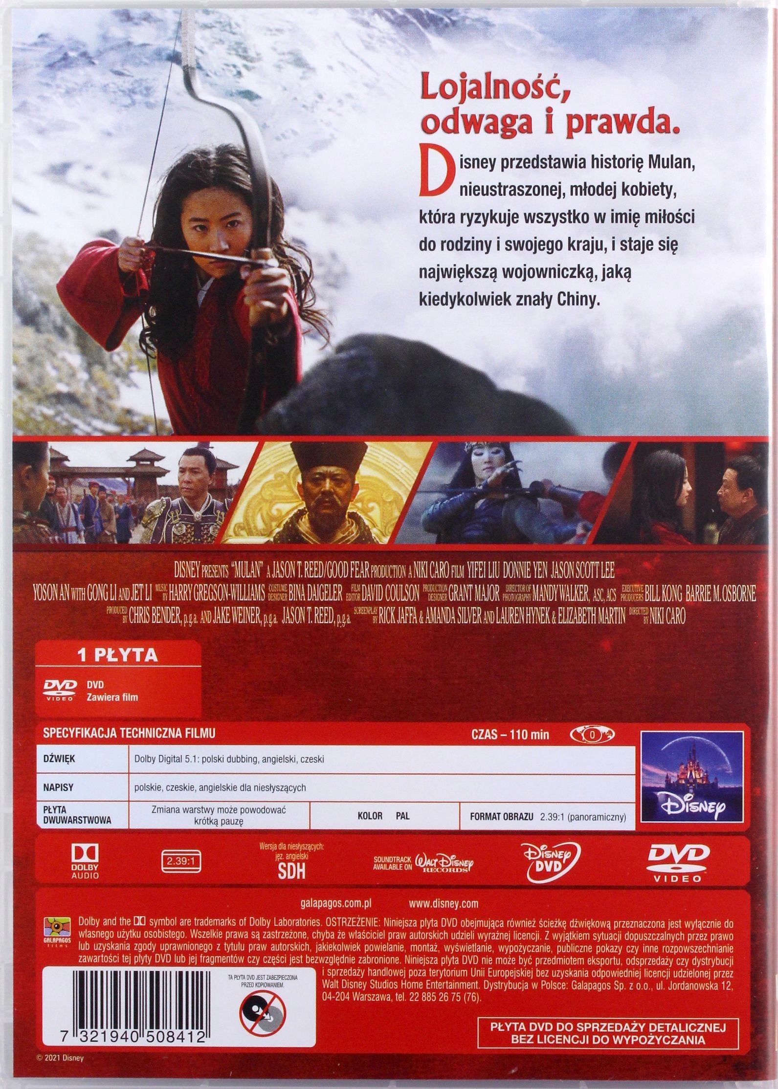 MULAN (DISNEY) (DVD) Stan opakowania oryginalne