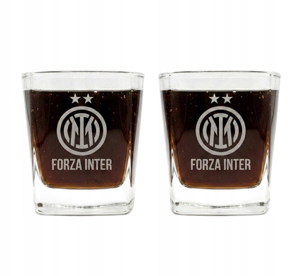 Szklanki do Whisky 300ml grawer Inter Mediolan dla kibica 2szt