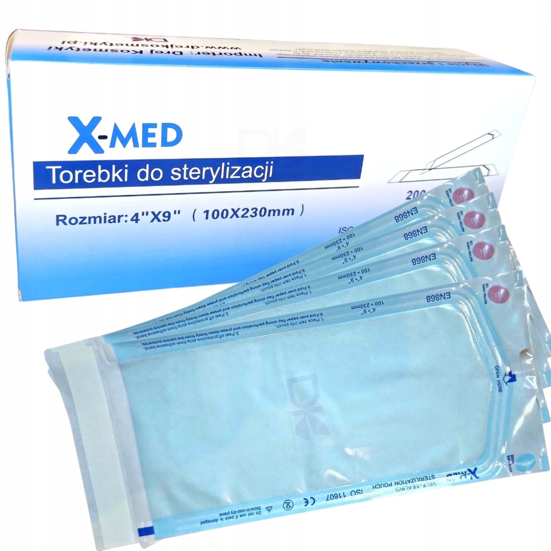 Torebki do Sterylizacji 100mmx230mm 200szt. X-med