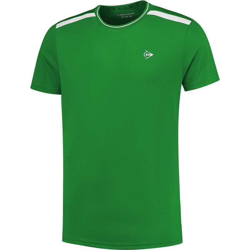 Koszulka Tenisowa Chłopięca Dunlop Club Crew Tee Boy Green/white 152