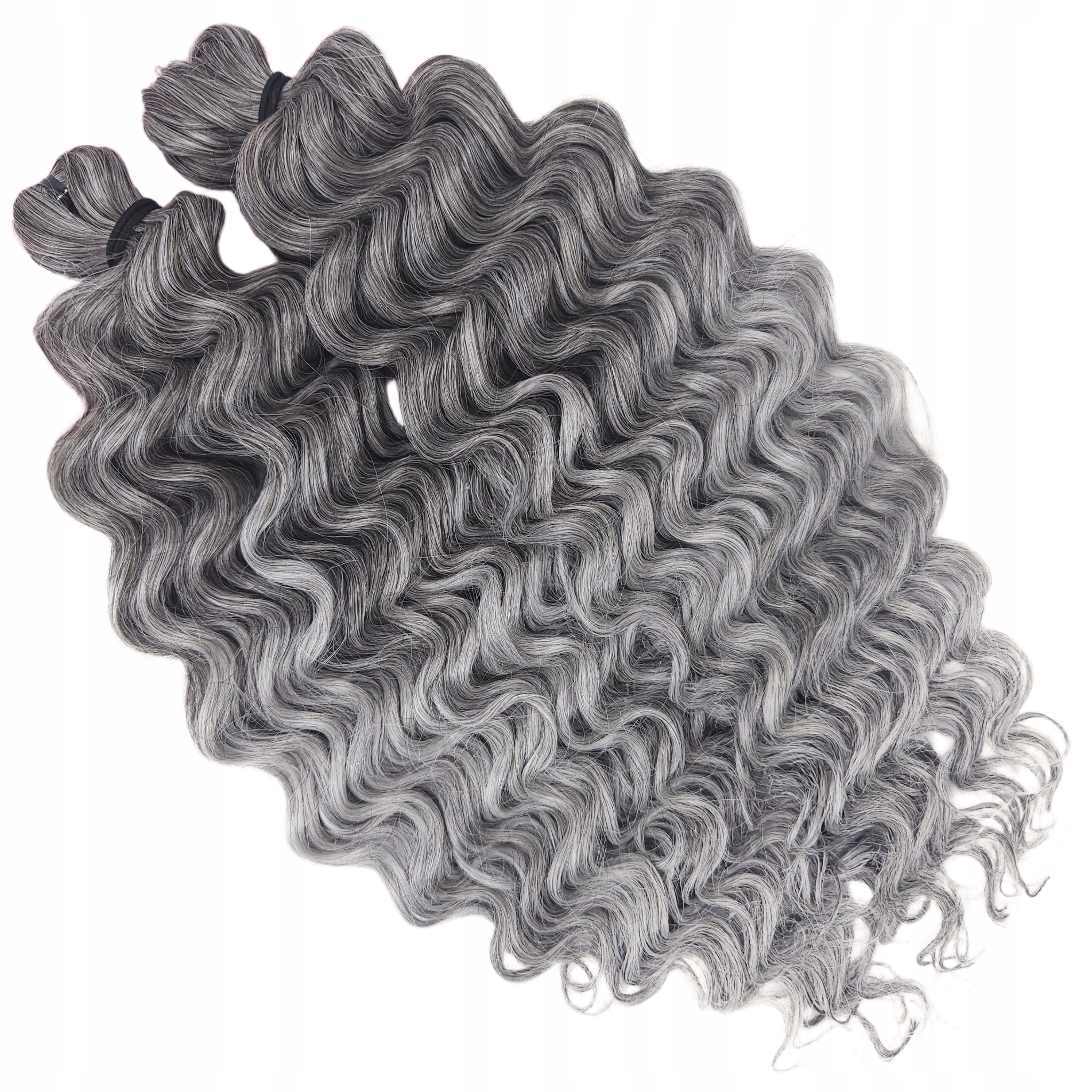 Syntetické vlasy Afroloki Ultra Deep Wave Pro Ombre Šedé kadeře 35 cm 200 g