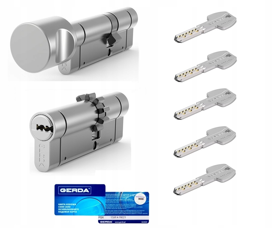 Zestaw wkładek Gerda Pro System X 45/45 Zębatka +45/45G Atest