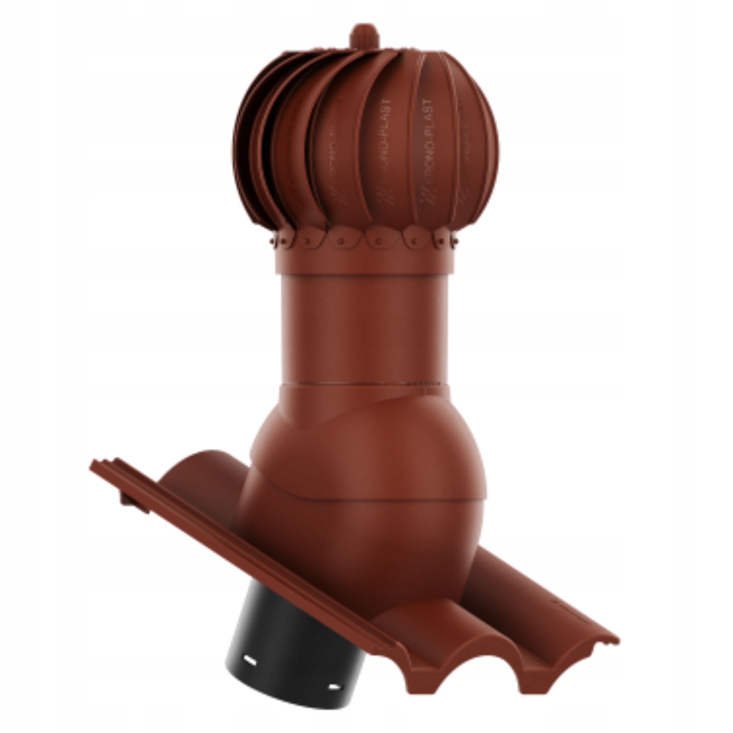 Větrací komín Otočný kulový fi150 Braas Grecka Kasztan