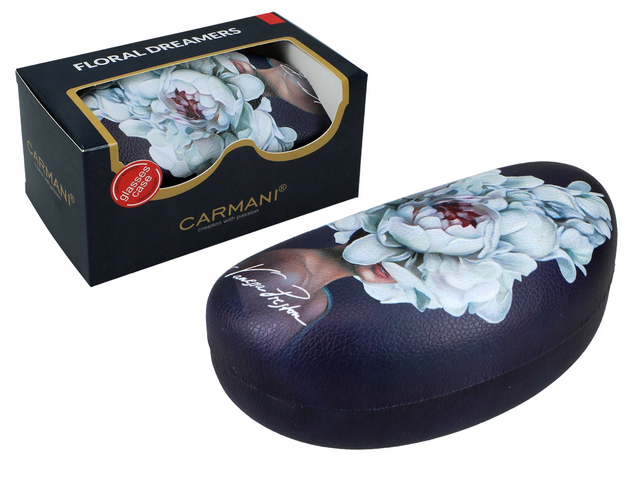 ETUI NA OKULARY TWARDE KWIATY NA GŁOWIE PRESTON POKROWIEC NA OKULARY