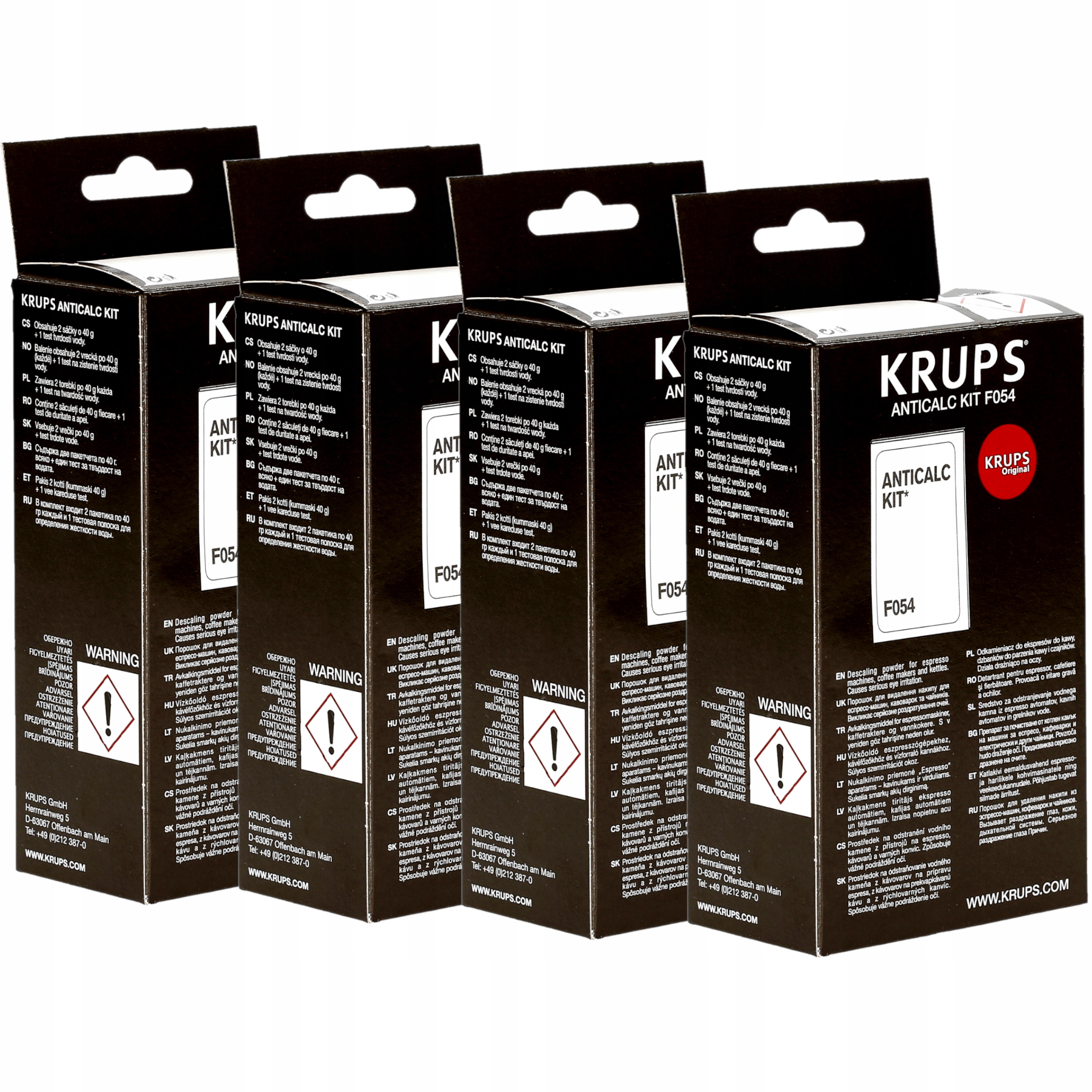 

4xOryginalny zestaw do odkamieniania Krups F054001
