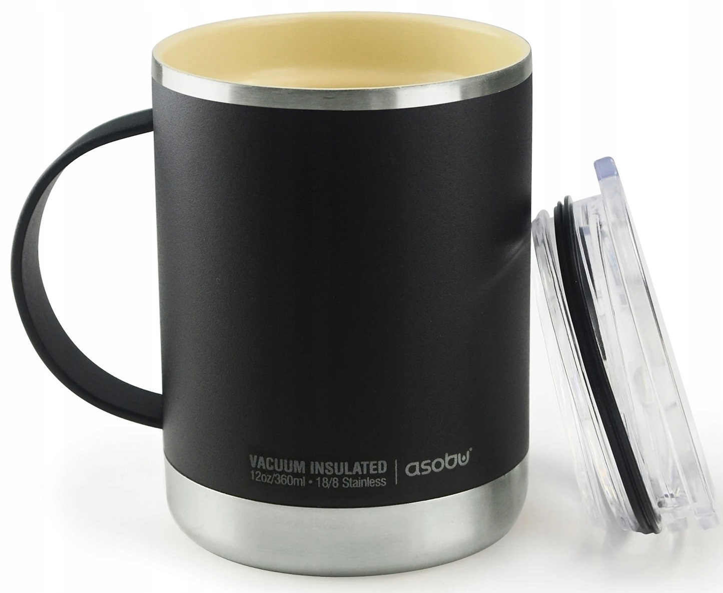 termohrnek Asobu Ultimate Mug Černý Keramický