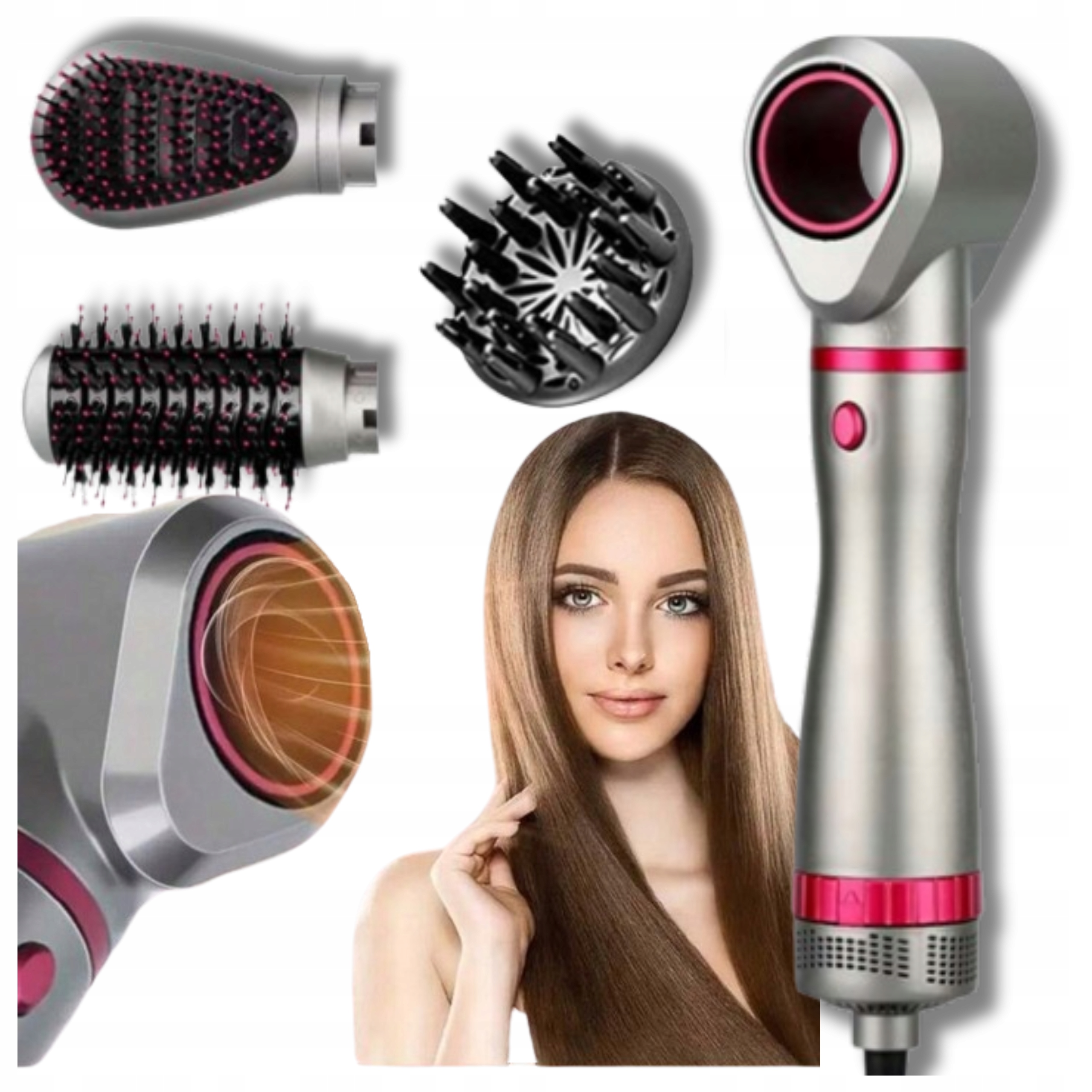 Vysoušeč vlasů 4v1 Různé nástavce Kartáč na úpravu vlasů jako Dárek