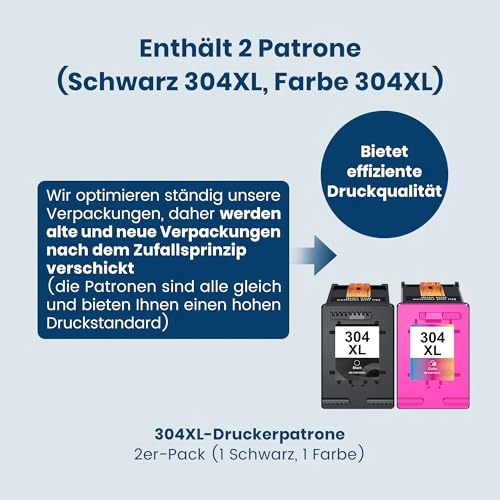 HP Zestaw Tuszy 304XL Zamiennik Czarny i Kolorowy Do Envy Deskjet — miniatura 2