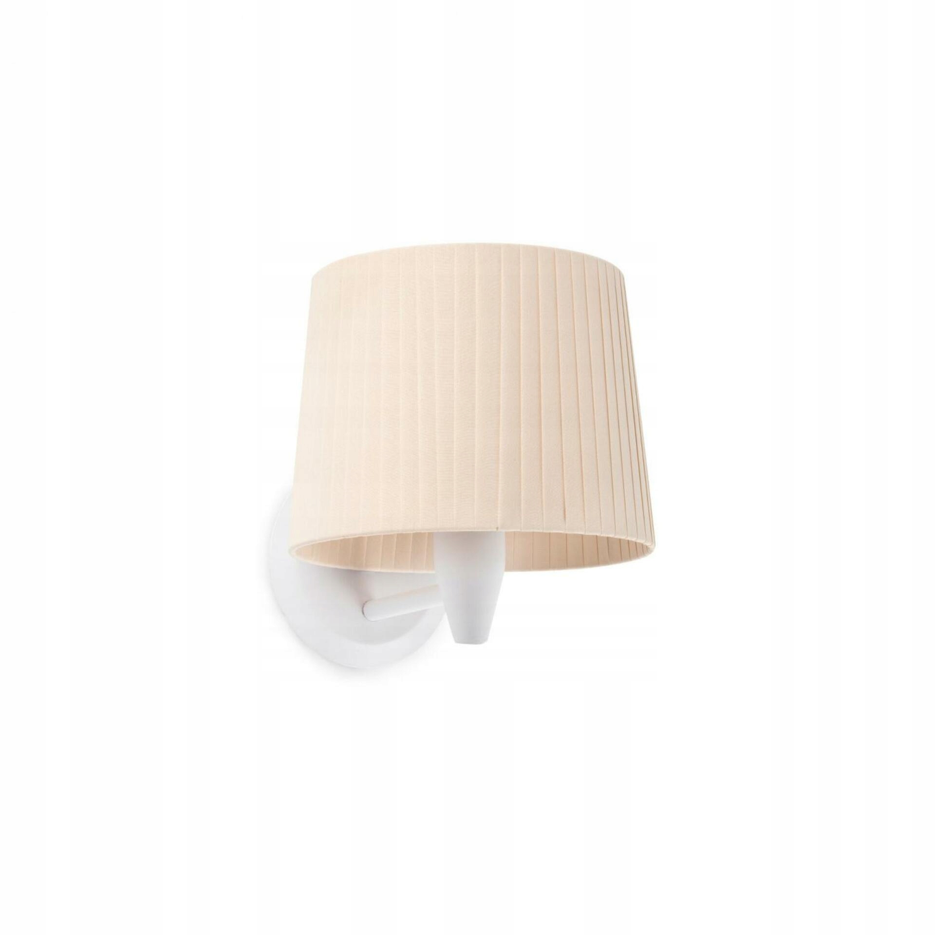 Faro Samba nástenná lampa biela/béžová, textilné tienidlo, E27, IP20
