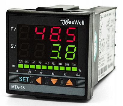 MTA-48 PID Regulator temperatury 48x48mm WE 4-20mA RTD TCK / WY 1xSSR+1xALR