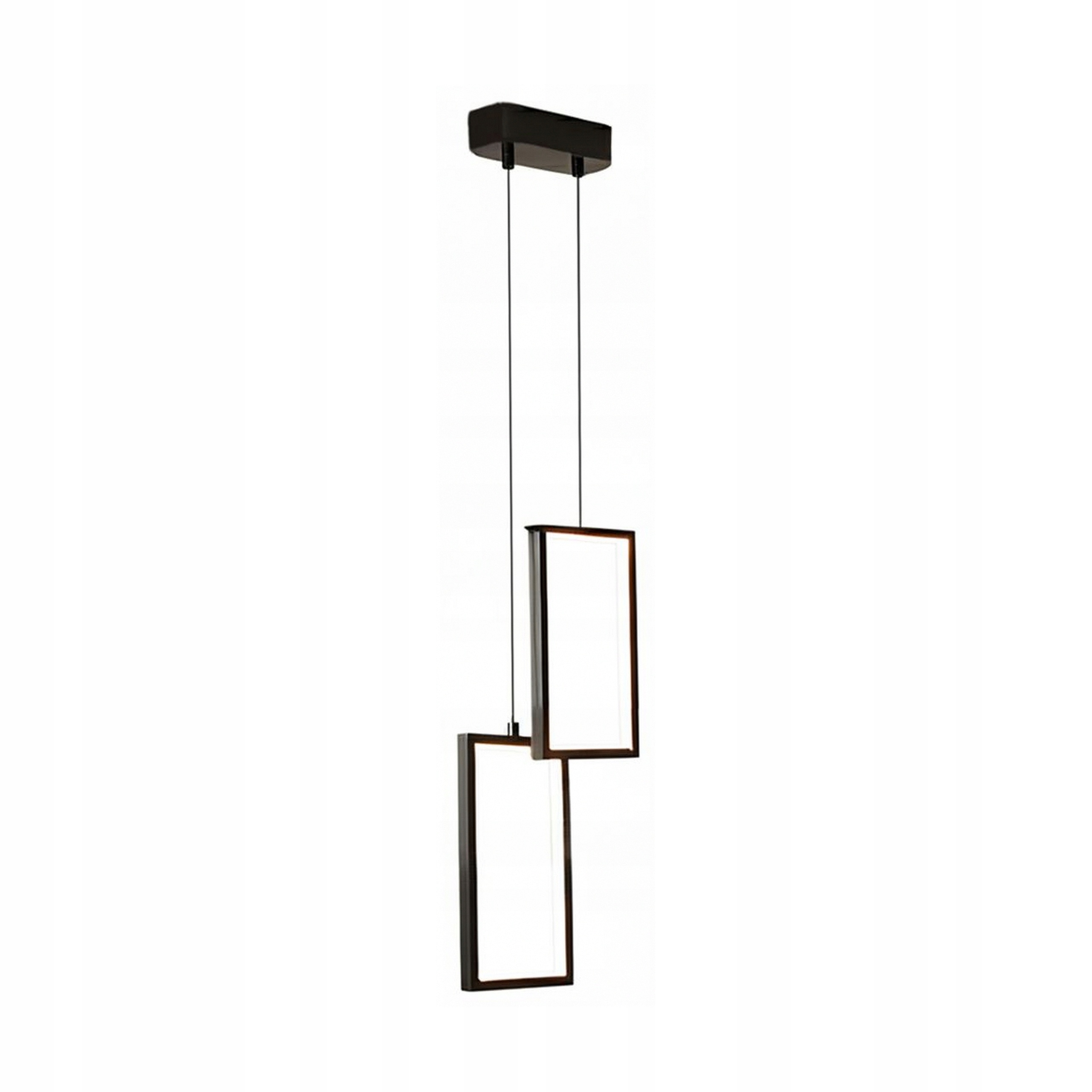 Moderní závěsná Led lampa 2×6W, černá, geometrická