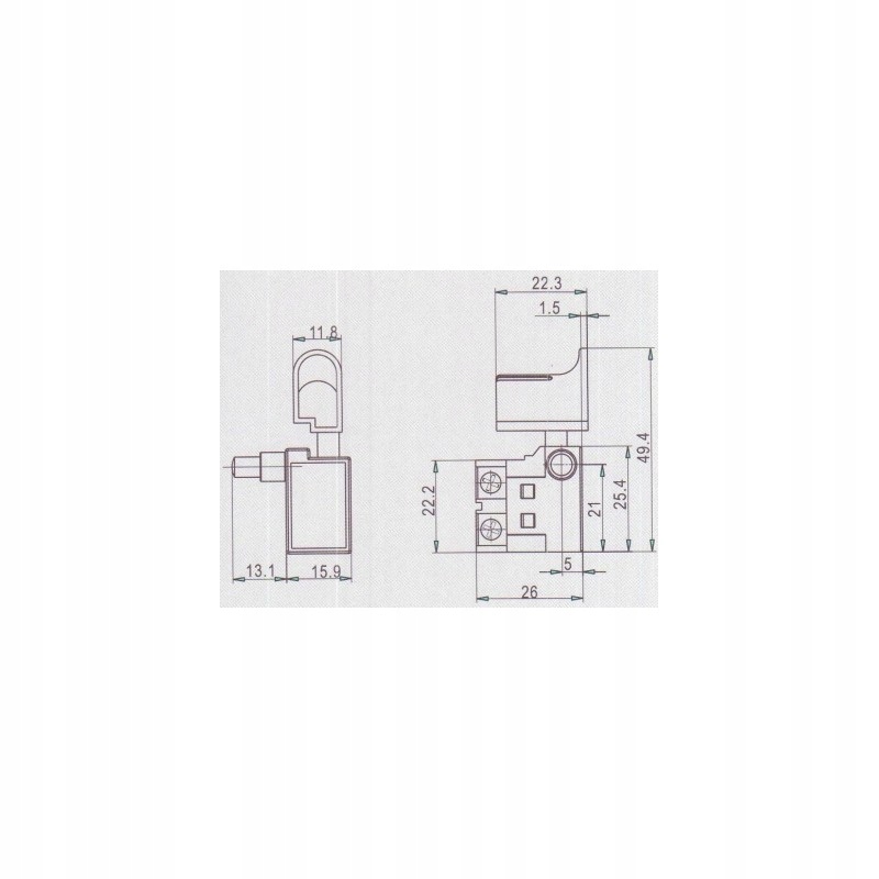 Wyłącznik do chińskiej wiertarki 6A 250V 43-CD221 Rodzaj włącznik