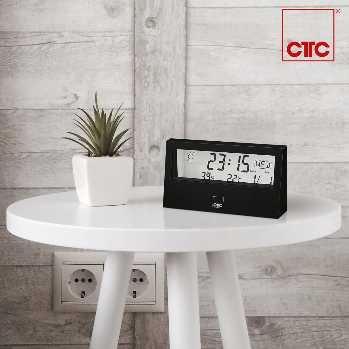 CYFROWY TERMOMETR HIGROMETR STACJA POGODY ZEGAR EAN (GTIN) 4006160702200