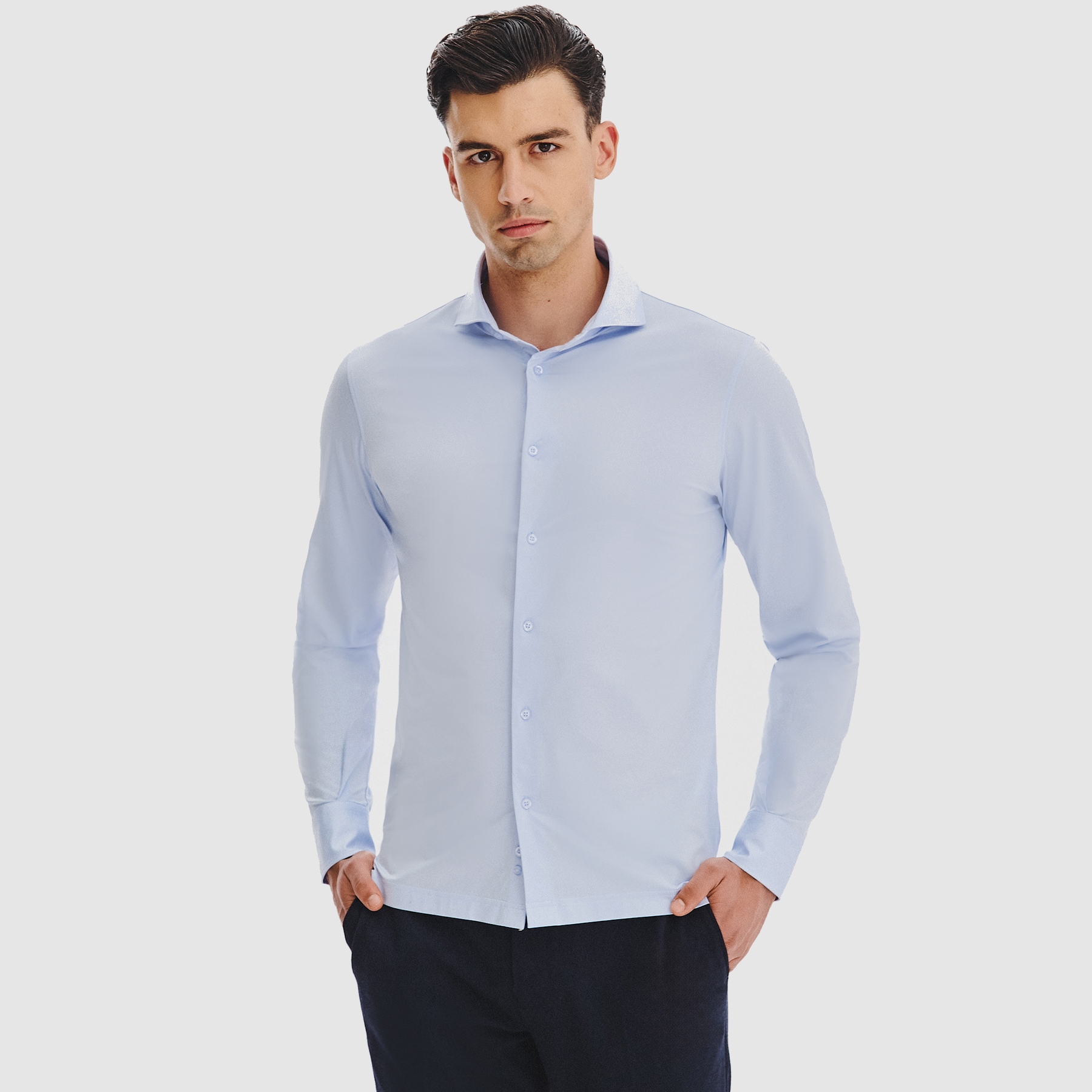 Pánské modré bavlněné tričko Simple Střih Pako Lorente vel S