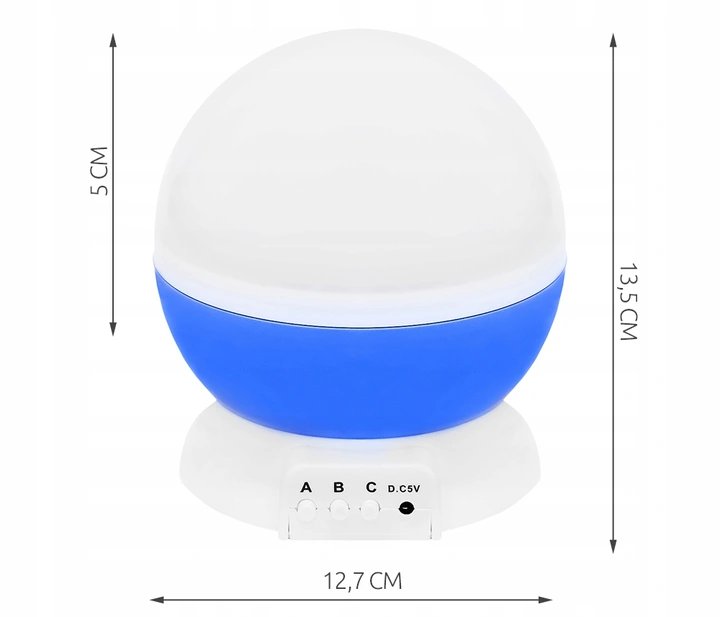 Projektor niebieskiego nocnego nieba Długość/wysokość 1 cm