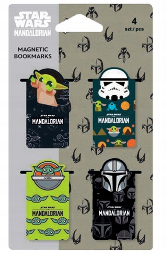 ZAKŁADKI MAGNETYCZNE STAR WARS MANDALORIAN 4SZT