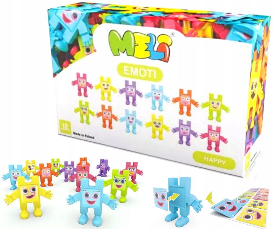 

Klocki Meli Figurki Emoti Happy 12 sztuk 3+ Boy