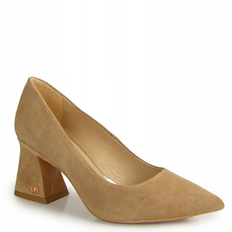 CheBello 4742 Béžové Kožené Semišové Lodičky 38