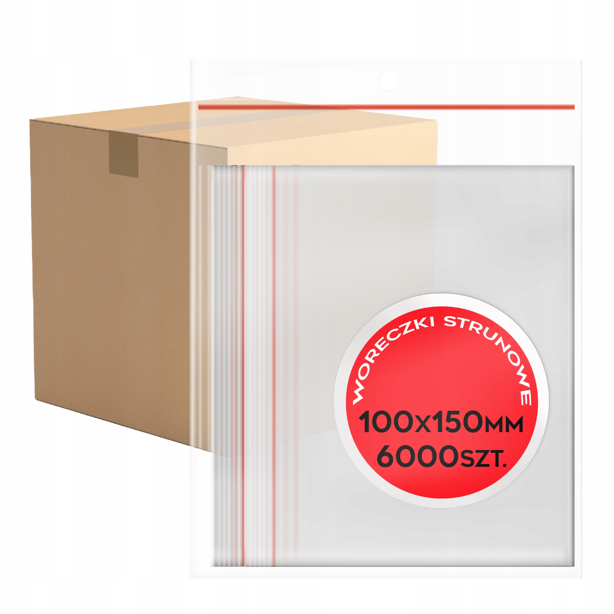 Woreczki Strunowe 100x150 mm Worki Torebki 10x15 cm Mocne 6000szt