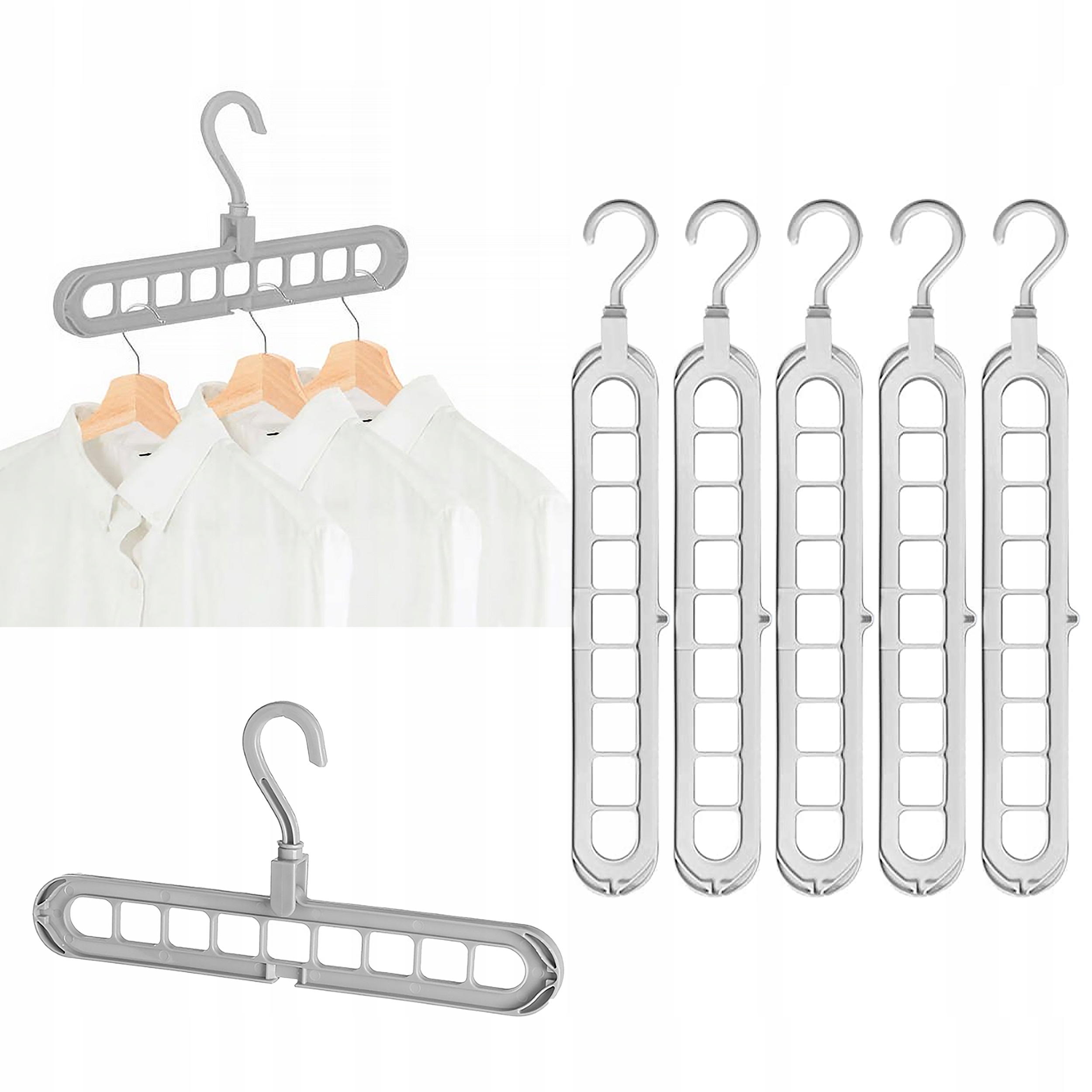 

5x Organizer Do Szafy Garderoby Na Wieszaki 2W1
