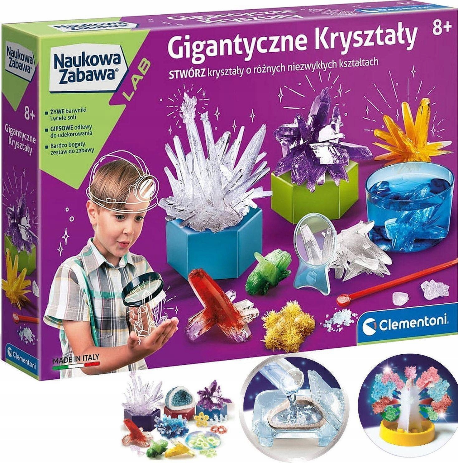 

Hodowla Gigantycznych Kryształów Świecą Clementoni