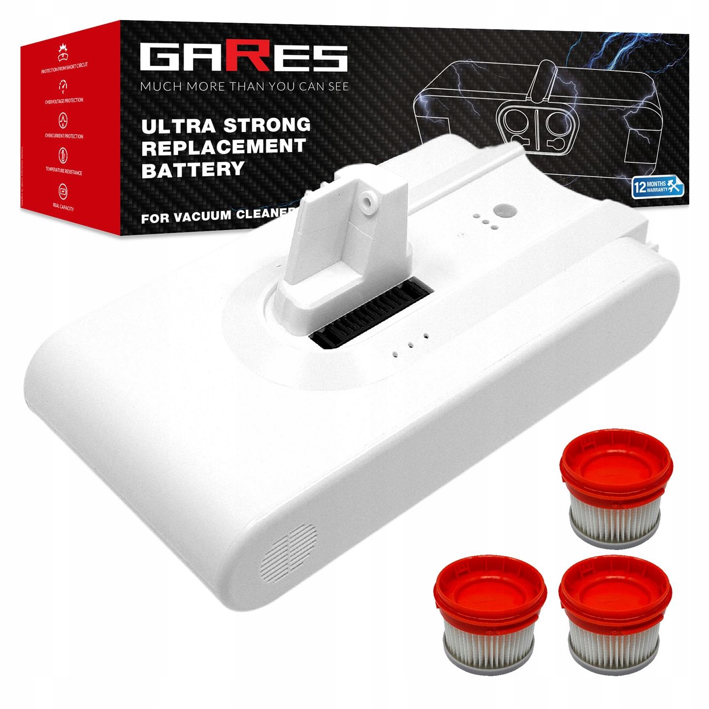 Akumulátor Batéria pre Xiaomi WN4 Dreame V10 V8 V9 V9B V9P 2,5Ah filtre